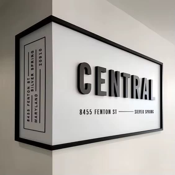 Useful for receptions, offices, studios, salons, and branded interiors