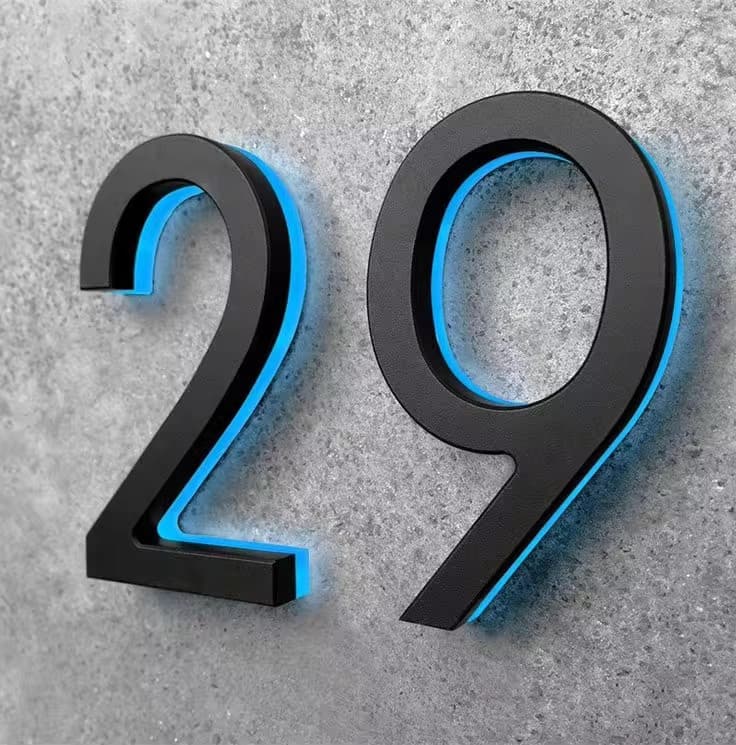 3D backlit acrylic letters