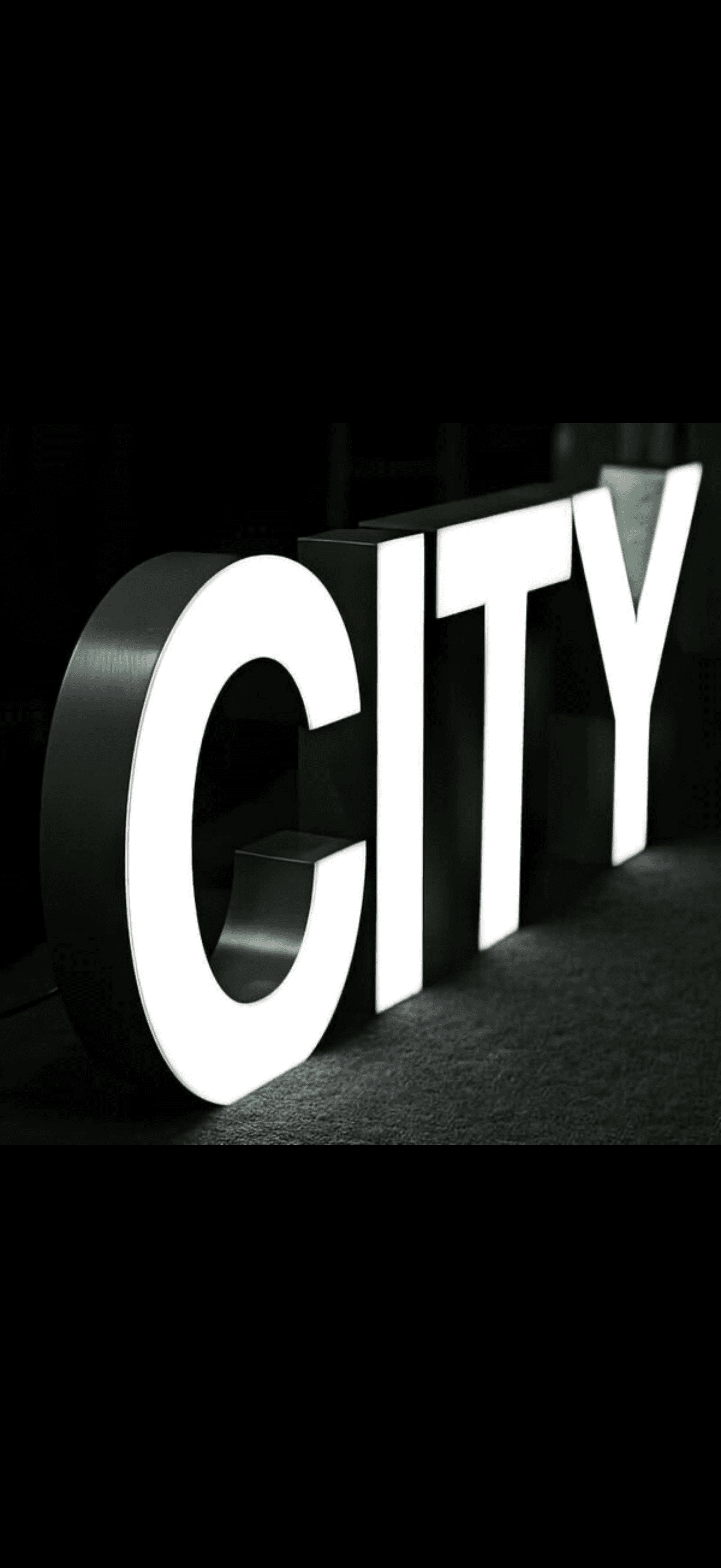 3D letter sign installed in a business setting