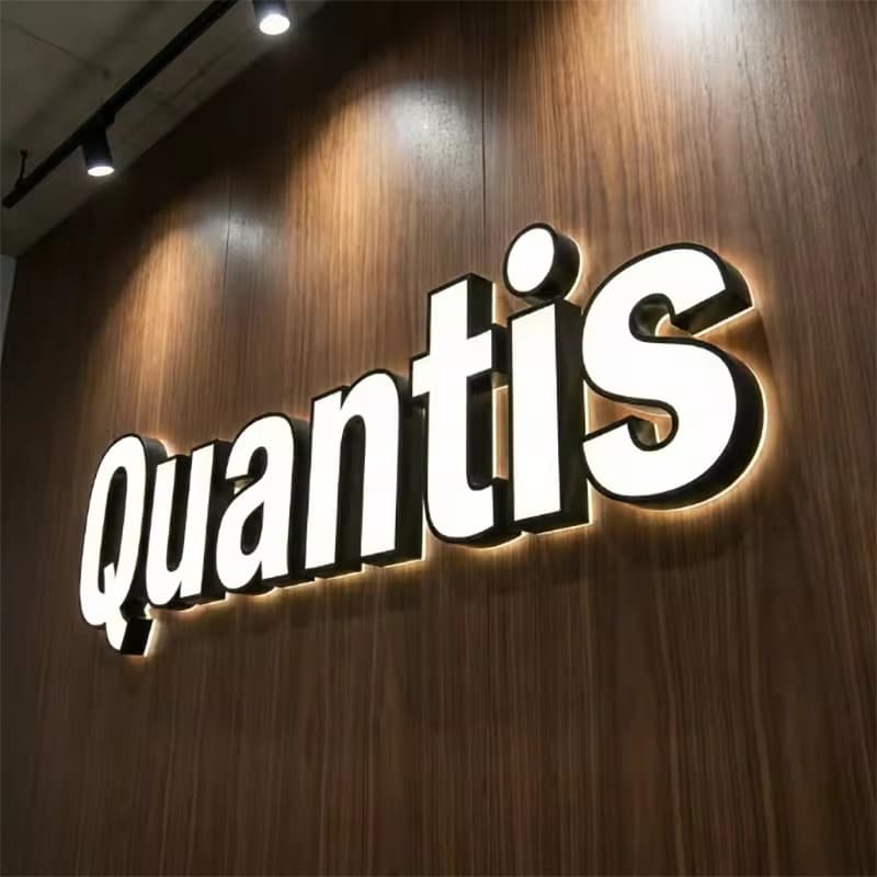 Reception front-lit and backlit letters