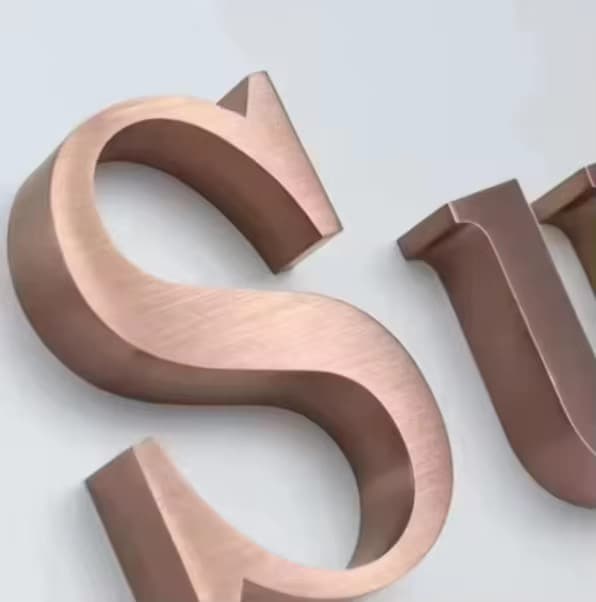 3D letter sign build and finish detail