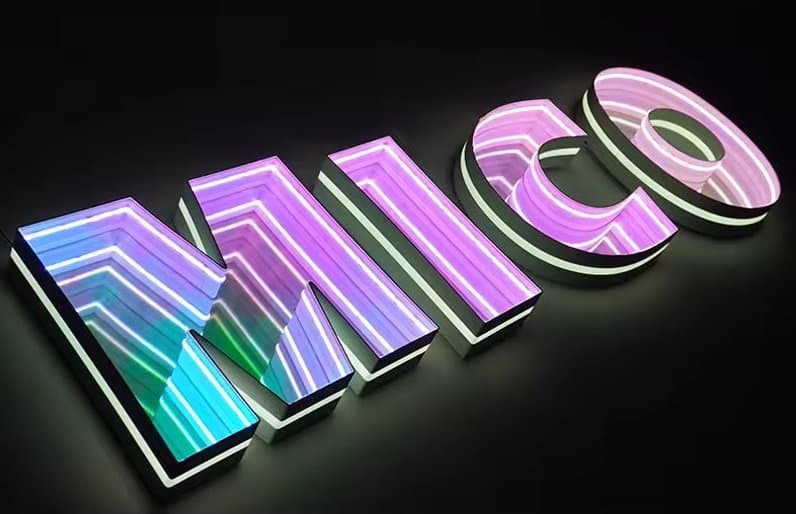 Colour-changing infinity mirror impact